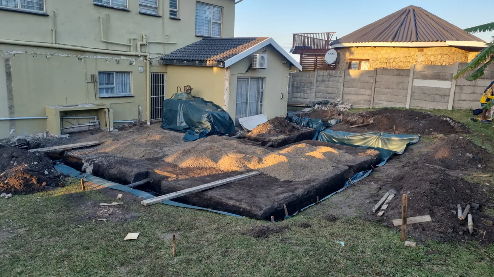 A typical foundation for a double-storey house