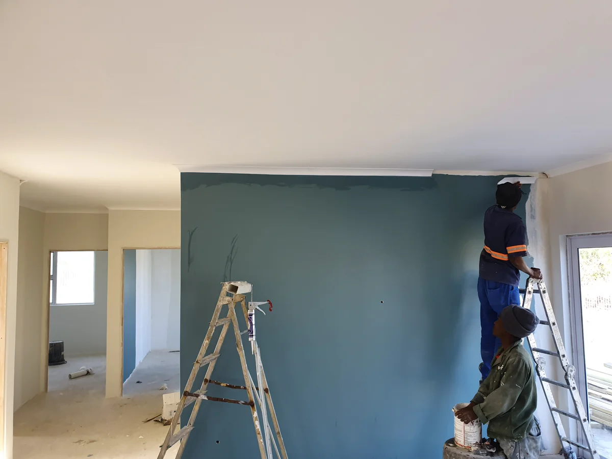 Paint finish on a home wall